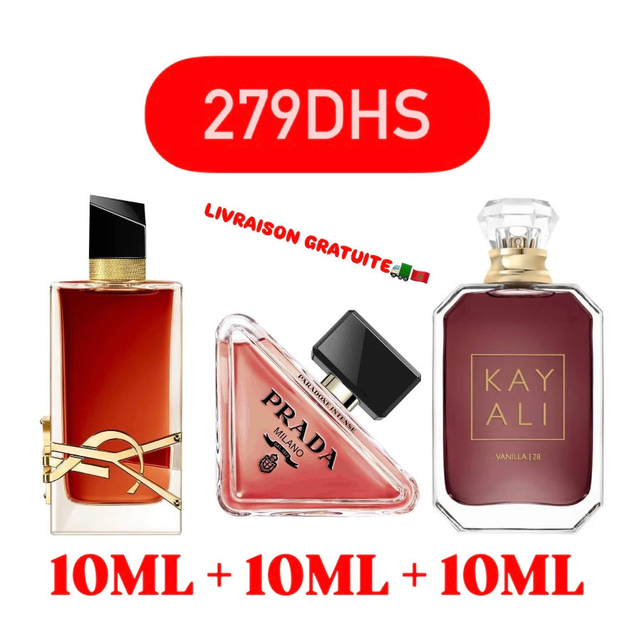 10ml libre+10ml Prada paradoxe intense+10ml Kayali 28