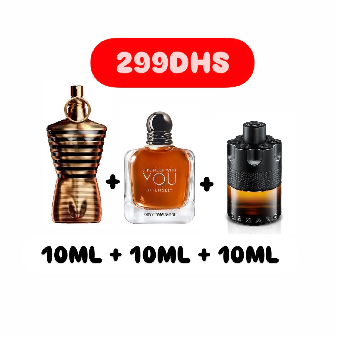 10ml jpg elixir+10ml swy Intensly +10ml azzaro tmw parfum